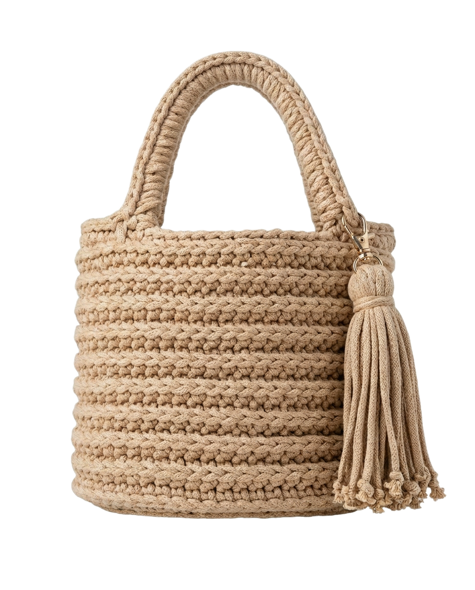 Beige Bucket Bag