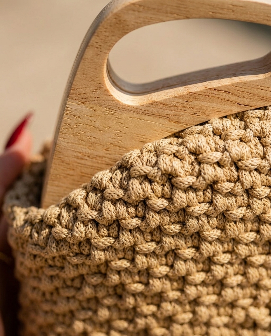 Sand Clutch med trähandtag