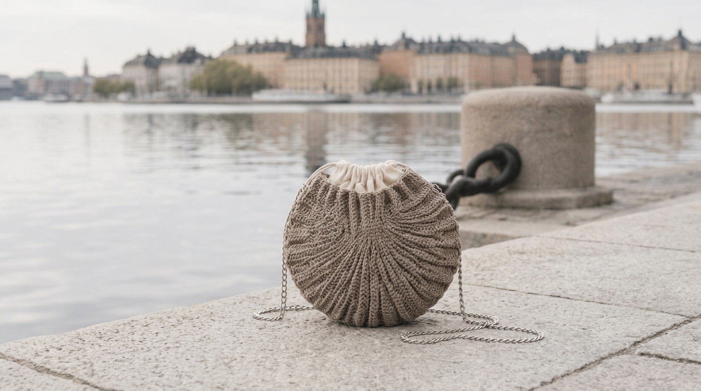 Seashell Bag buren vid Stockholms vatten