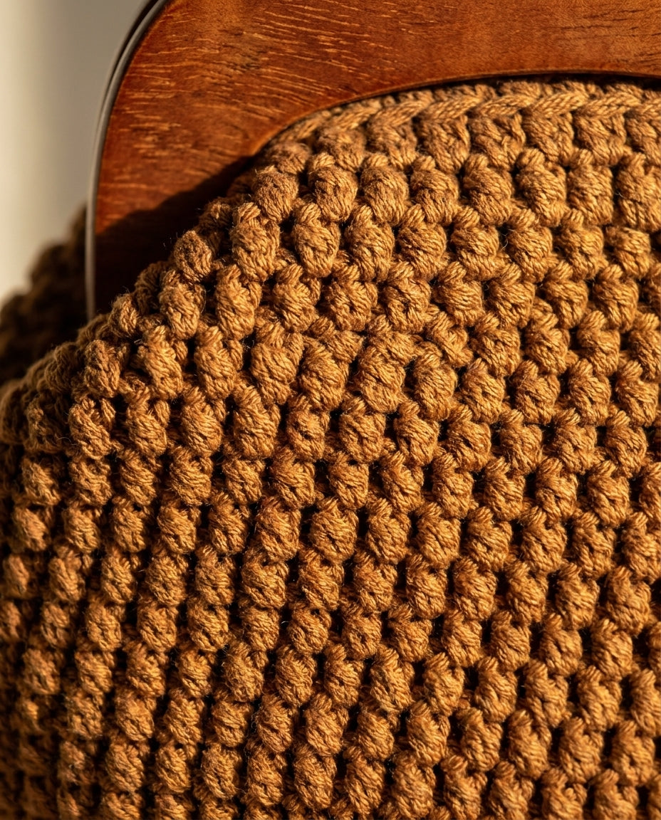 Mocha – handvirkad clutch från Noal Atelier